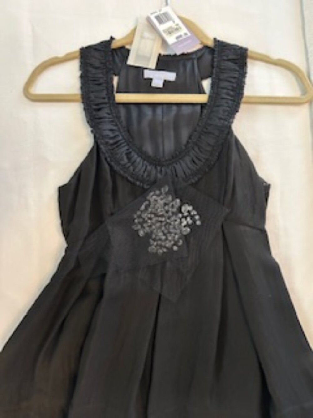 Vera Wang Designer Black Silk Mini Bubble Dress Size 2